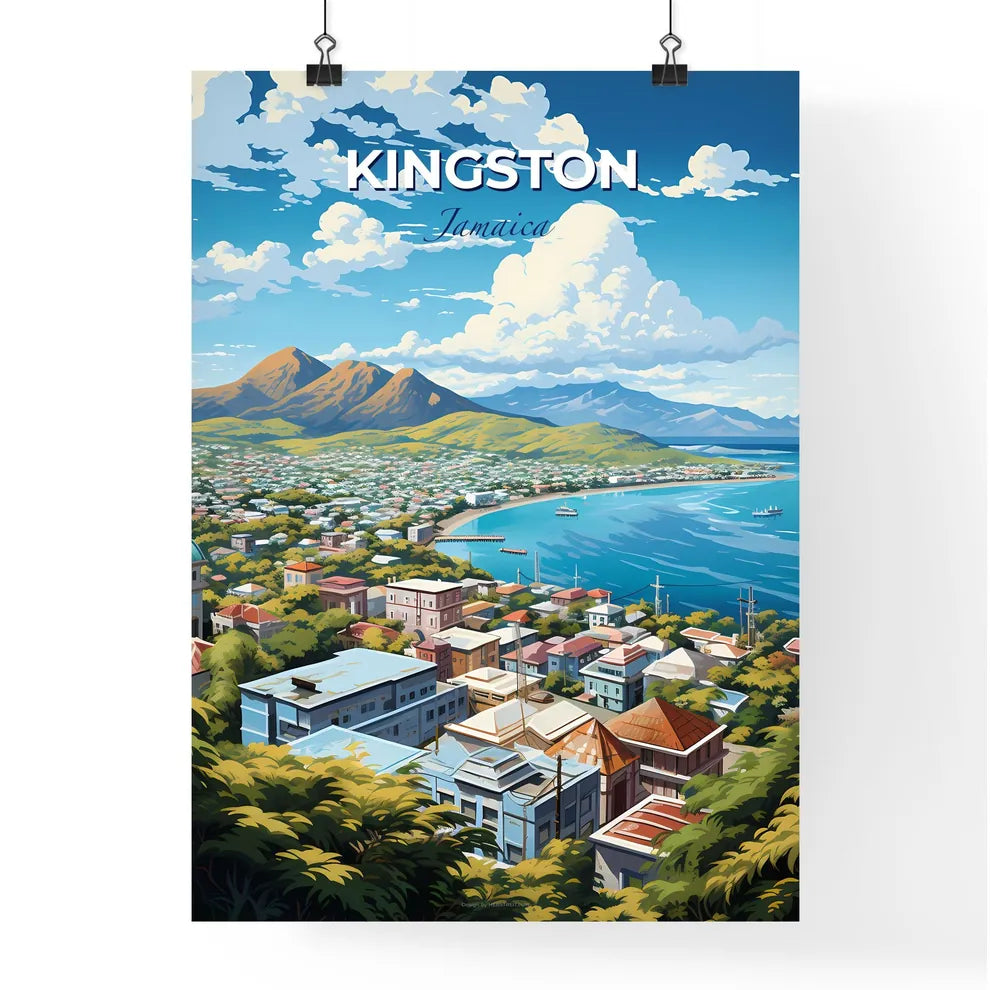 Kingston Jamaica Skyline - A City By The Water - Customizable Travel Gift Default Title