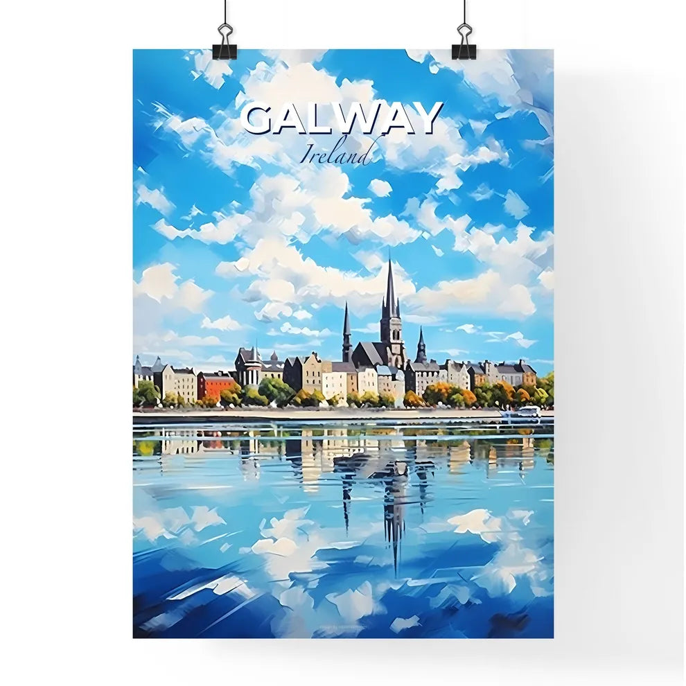 Galway Ireland Skyline - A City With A Body Of Water - Customizable Travel Gift Default Title
