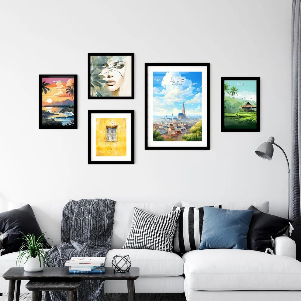 Lige Belgium Skyline - A City With A Castle And Trees - Customizable Travel Gift Default Title