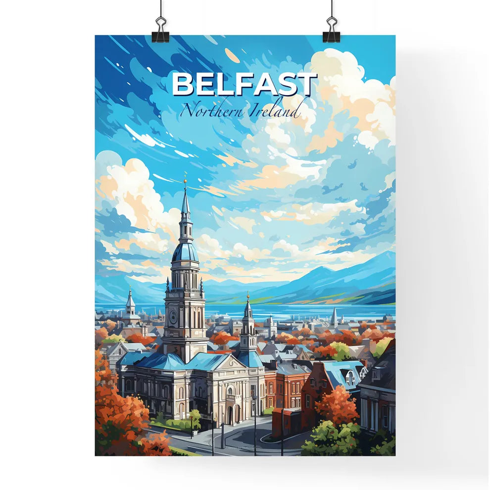 Belfast Nordirland Skyline - A Large Building With A Steeple And Trees Around It - Customizable Travel Gift Default Title