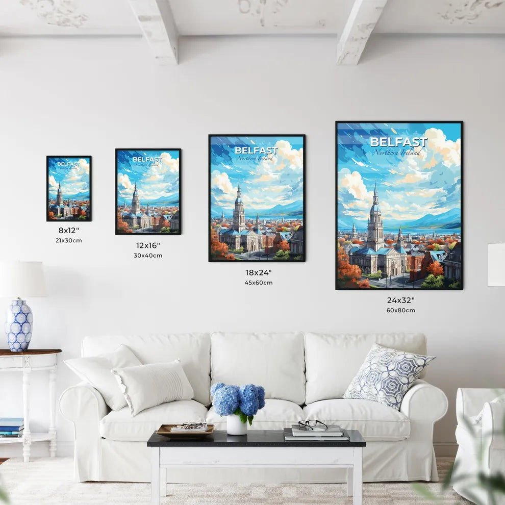 Belfast Nordirland Skyline - A Large Building With A Steeple And Trees Around It - Customizable Travel Gift Default Title