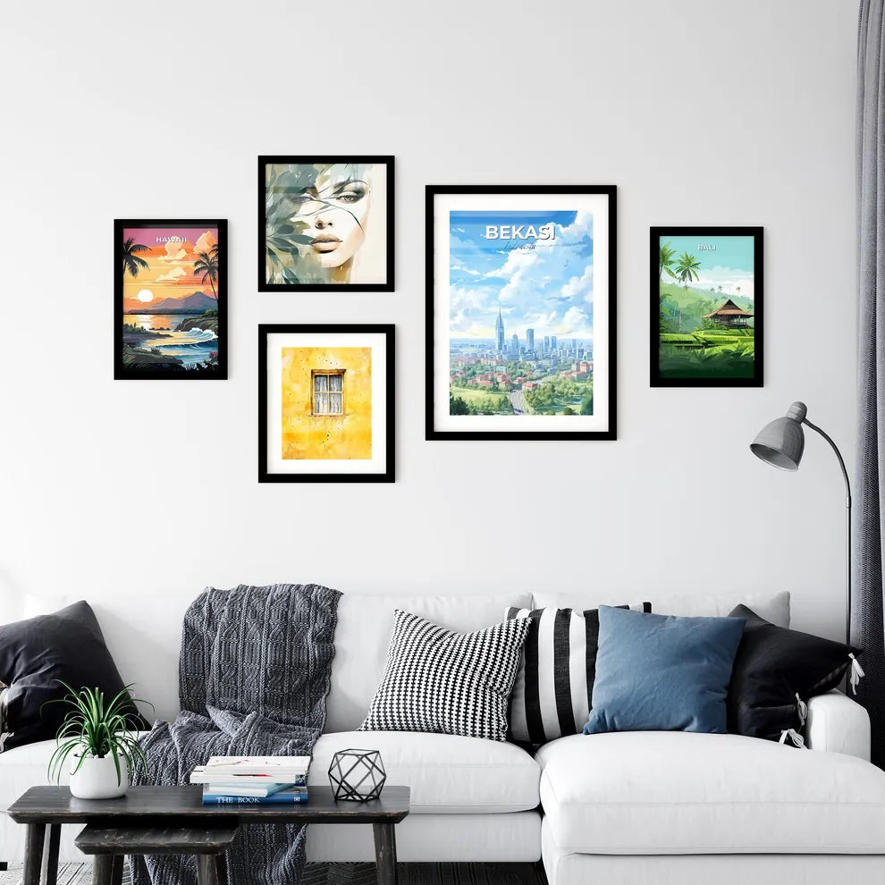 Bekasi Indonesia Skyline - A City Landscape With Trees And Buildings - Customizable Travel Gift Default Title