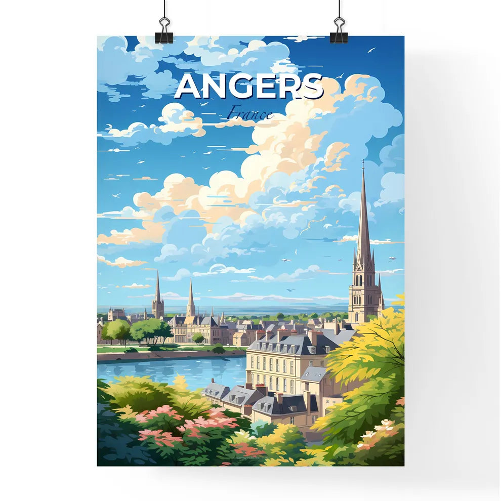 Angers France Skyline - A City With A River And Trees - Customizable Travel Gift Default Title