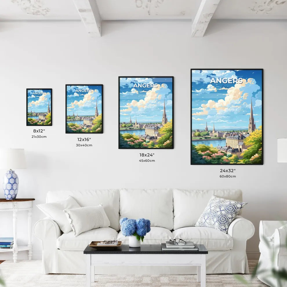 Angers France Skyline - A City With A River And Trees - Customizable Travel Gift Default Title