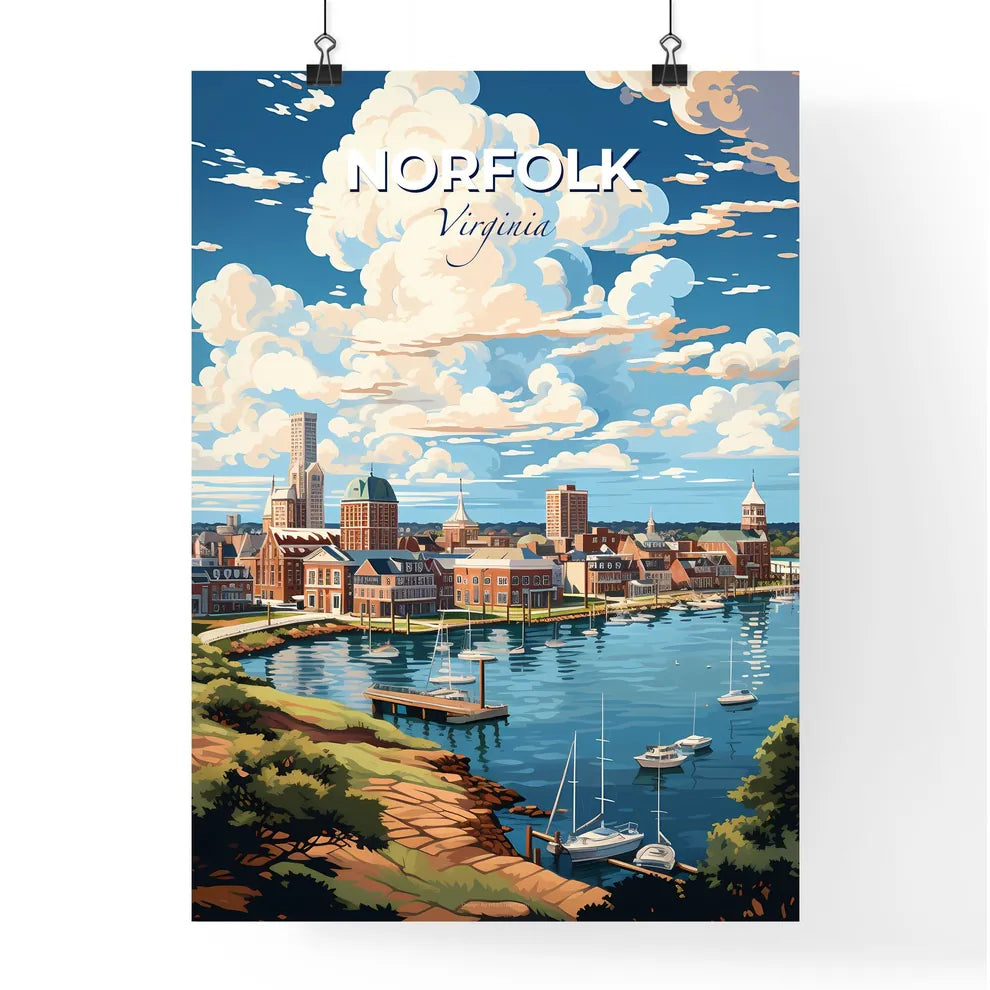 Norfolk Virginia Skyline - A City By The Water - Customizable Travel Gift Default Title