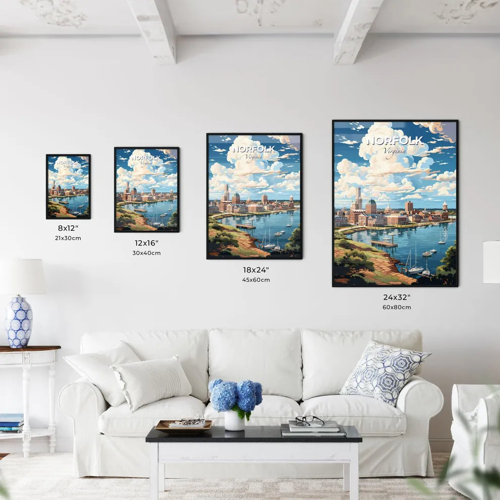 Norfolk Virginia Skyline - A City By The Water - Customizable Travel Gift Default Title