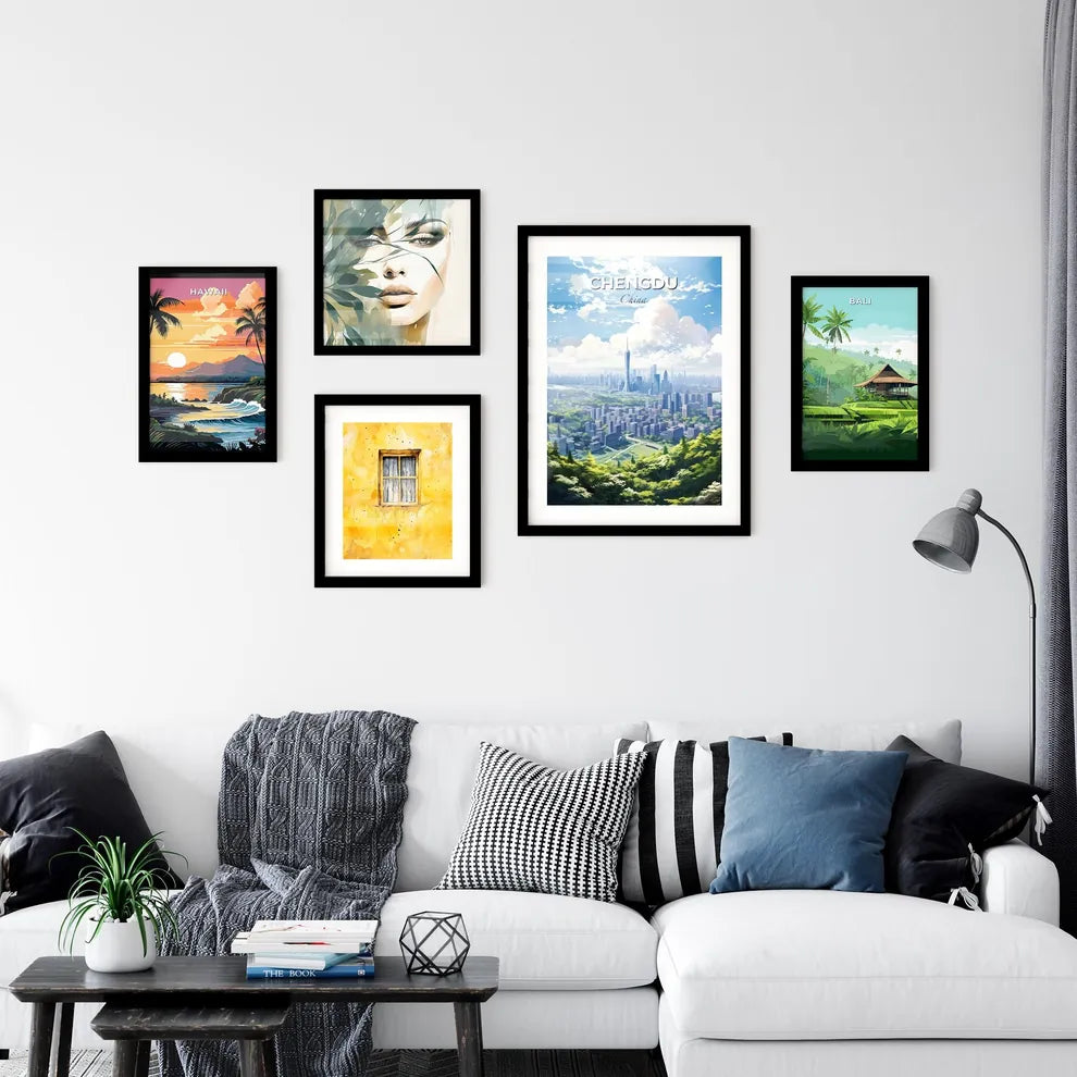 Chengdu China Skyline - A City Landscape With Trees And A Tall Tower - Customizable Travel Gift Default Title