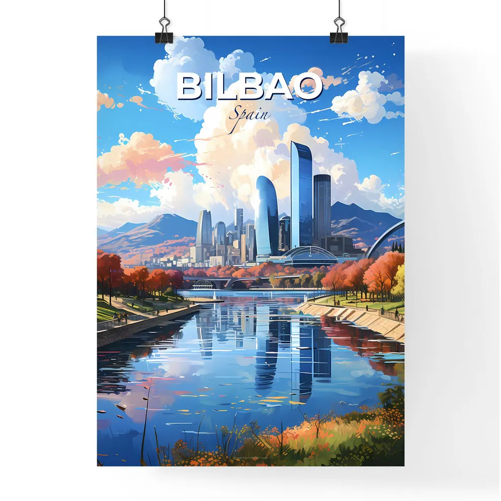 Bilbao Spain Skyline - A City Next To A River - Customizable Travel Gift Default Title