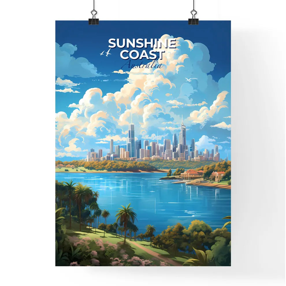 Sunshine Coast Australia Skyline - A City By A Lake - Customizable Travel Gift Default Title
