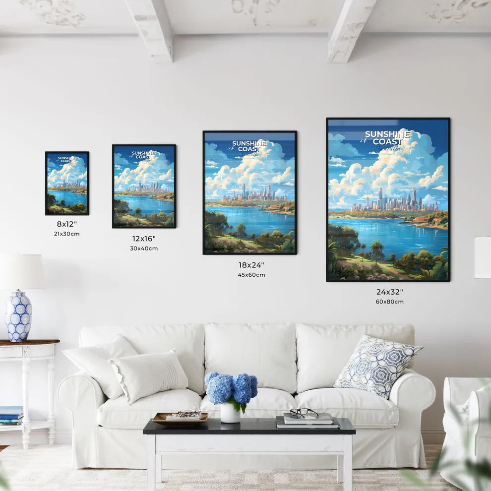 Sunshine Coast Australia Skyline - A City By A Lake - Customizable Travel Gift Default Title