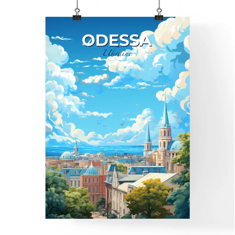Odessa Ukraine Skyline - A City With A Blue Sky And Clouds - Customizable Travel Gift Default Title