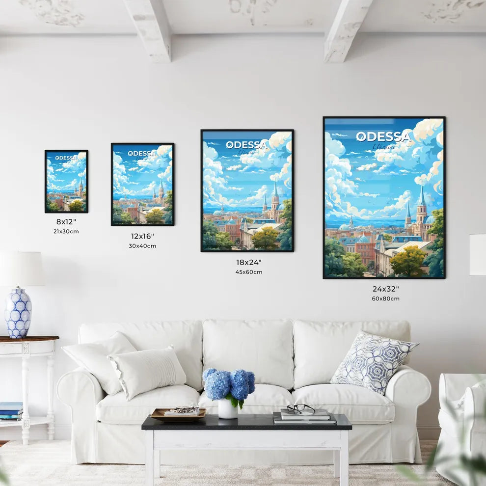 Odessa Ukraine Skyline - A City With A Blue Sky And Clouds - Customizable Travel Gift Default Title