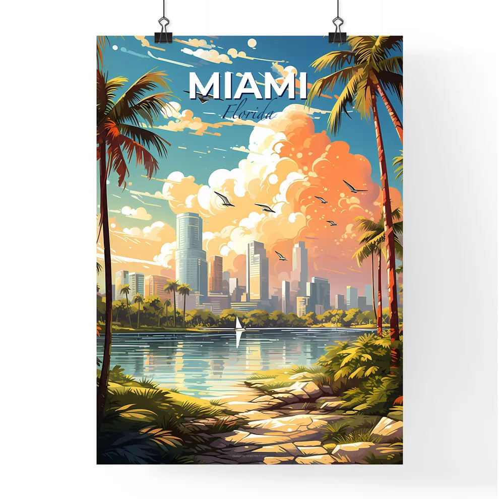 Miami Florida Skyline - A City By The Water - Customizable Travel Gift Default Title