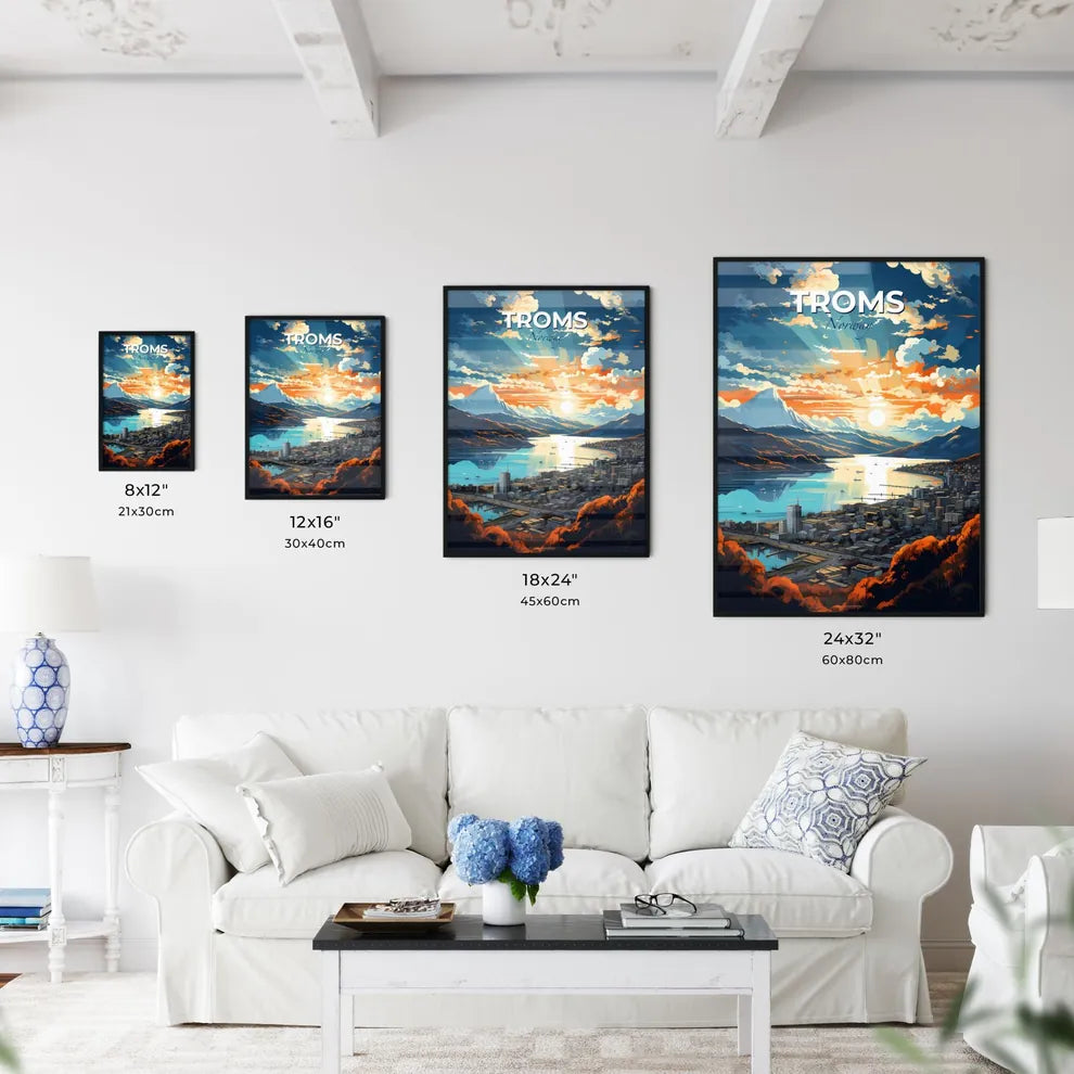 Troms Norway Skyline - A City Next To A Lake - Customizable Travel Gift Default Title