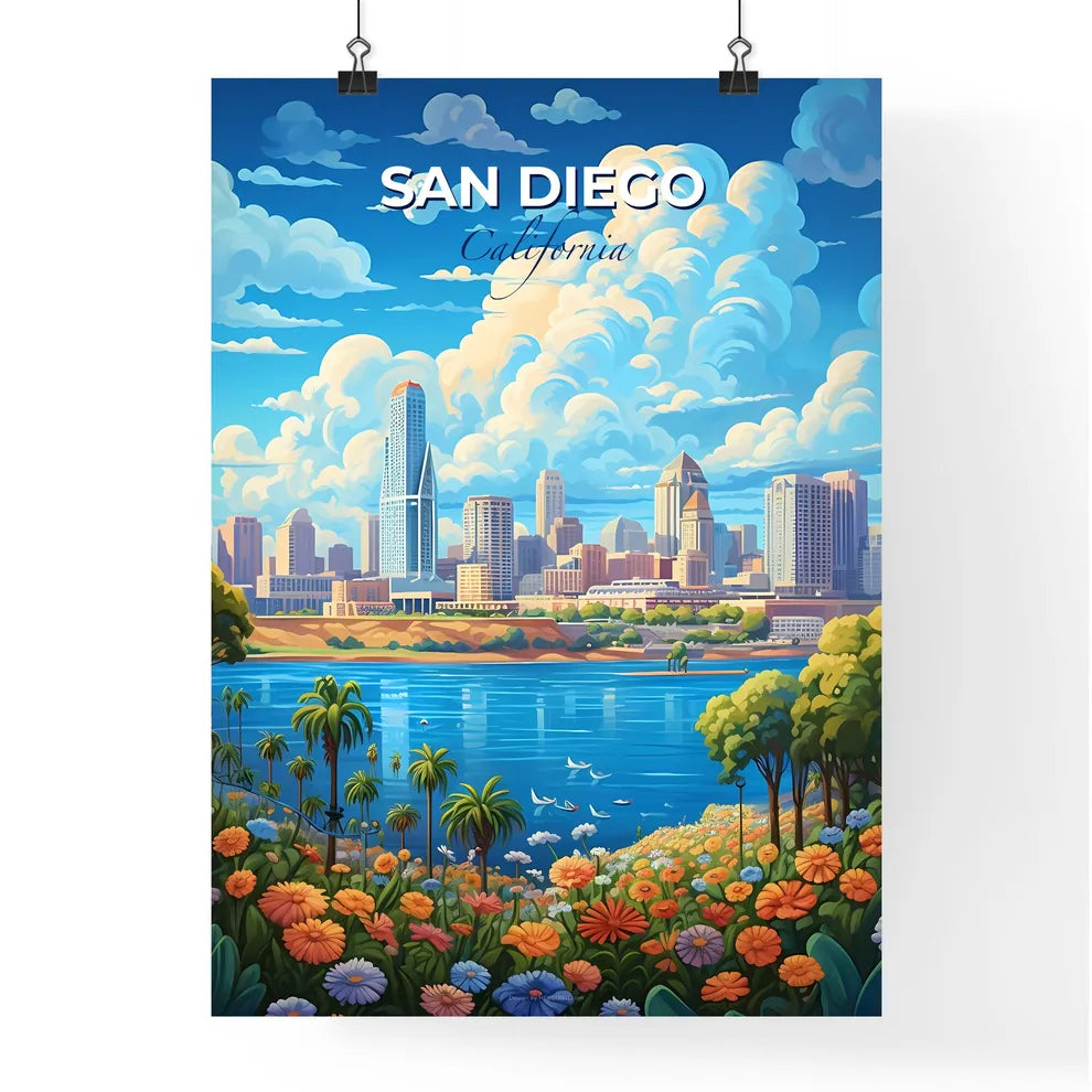 San Diego California Skyline - A City By A Lake - Customizable Travel Gift Default Title