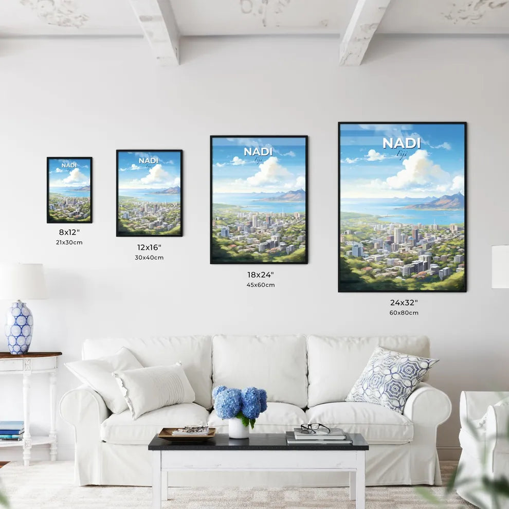 Nadi Fiji Skyline - A City By The Water - Customizable Travel Gift Default Title