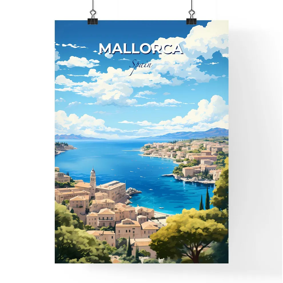 Mallorca Spain Skyline - A City Next To A Body Of Water - Customizable Travel Gift Default Title