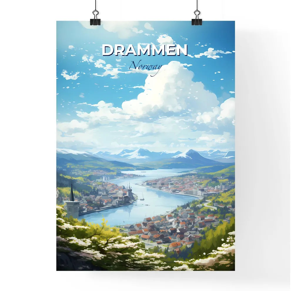 Drammen Norway Skyline - A City Next To A River - Customizable Travel Gift Default Title