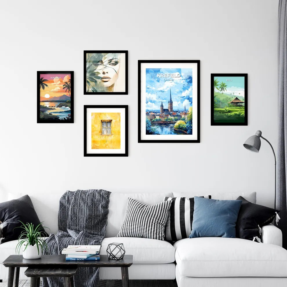 Krefeld Germany Skyline - A City With A Tower And A River - Customizable Travel Gift Default Title