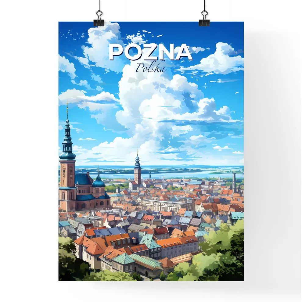 Pozna Polska Skyline - A City With Many Buildings And A River - Customizable Travel Gift Default Title