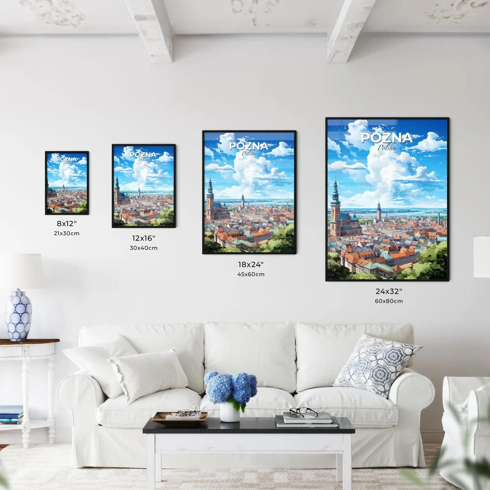 Pozna Polska Skyline - A City With Many Buildings And A River - Customizable Travel Gift Default Title
