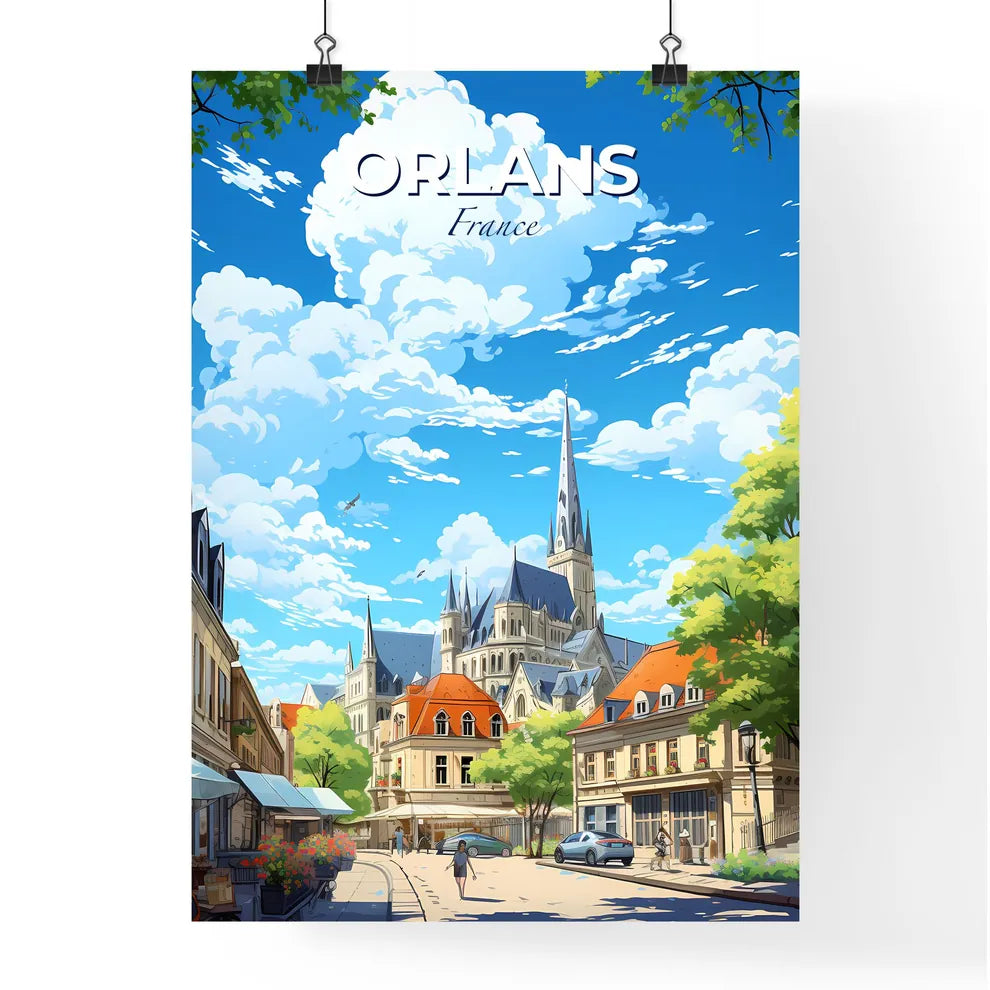 Orlans France Skyline - A City With A Church And Trees - Customizable Travel Gift Default Title