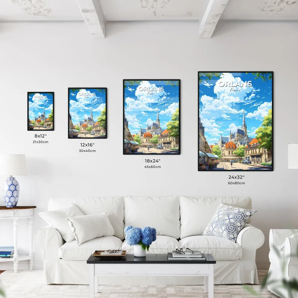 Orlans France Skyline - A City With A Church And Trees - Customizable Travel Gift Default Title