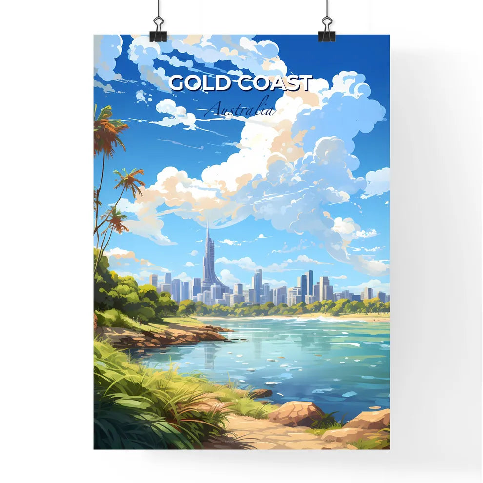 Gold Coast Tweed Heads Australia Skyline - A Water Body With Trees And A City In The Background - Customizable Travel Gift Default Title