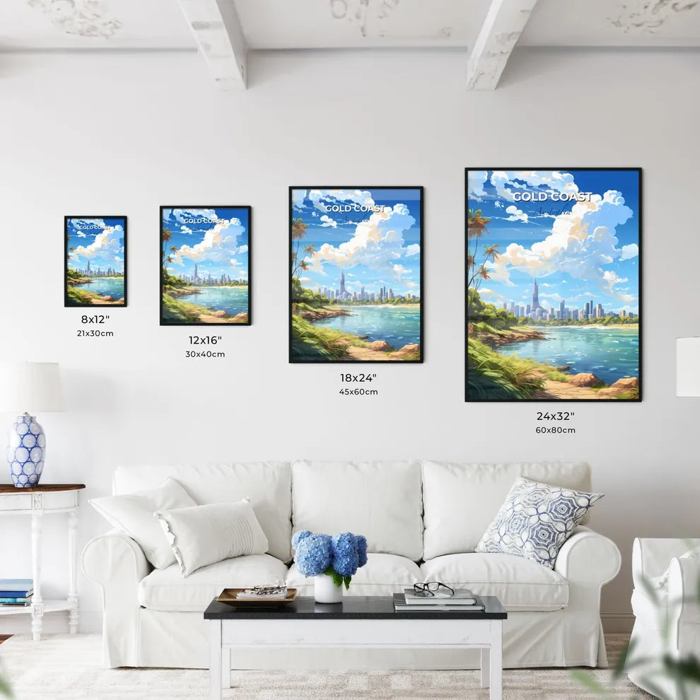 Gold Coast Tweed Heads Australia Skyline - A Water Body With Trees And A City In The Background - Customizable Travel Gift Default Title