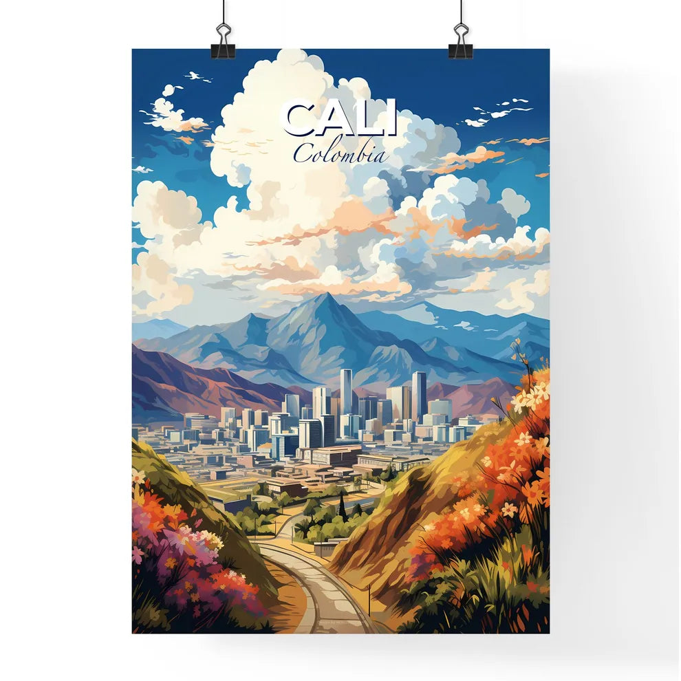 Cali Colombia Skyline - A Landscape Of A City And Mountains - Customizable Travel Gift Default Title