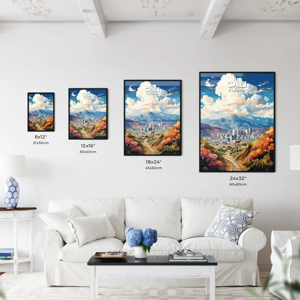 Cali Colombia Skyline - A Landscape Of A City And Mountains - Customizable Travel Gift Default Title