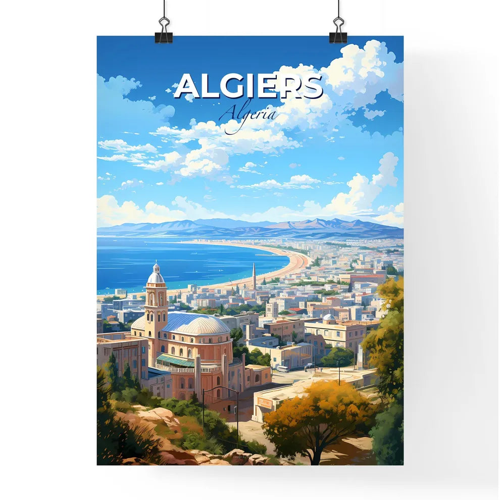 Algiers Algeria Skyline - A City With A Large Building And A Body Of Water - Customizable Travel Gift Default Title