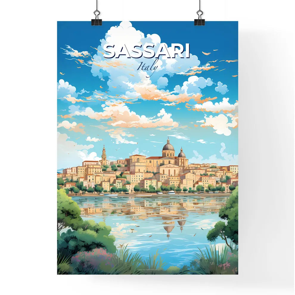 Sassari Italy Skyline - A City By The Water - Customizable Travel Gift Default Title