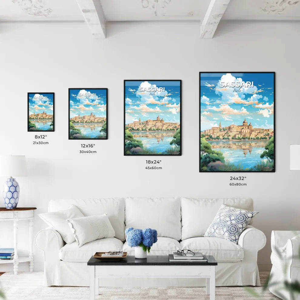 Sassari Italy Skyline - A City By The Water - Customizable Travel Gift Default Title