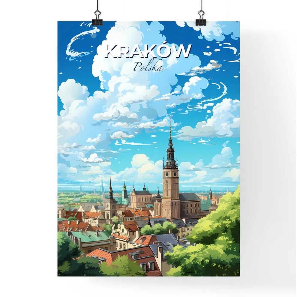 Krakw Polska Skyline - A City With A Tower And Many Roofs - Customizable Travel Gift Default Title