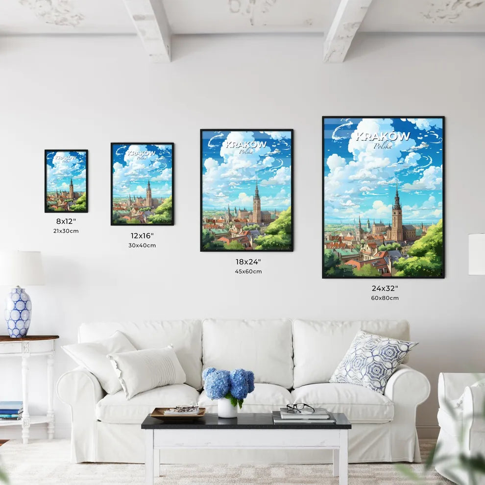 Krakw Polska Skyline - A City With A Tower And Many Roofs - Customizable Travel Gift Default Title