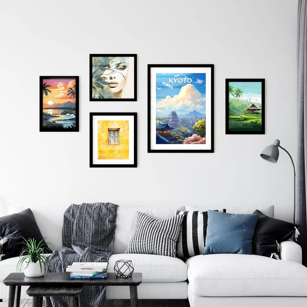 Kyoto Japan Skyline - A Landscape Of A City With Buildings And Trees - Customizable Travel Gift Default Title