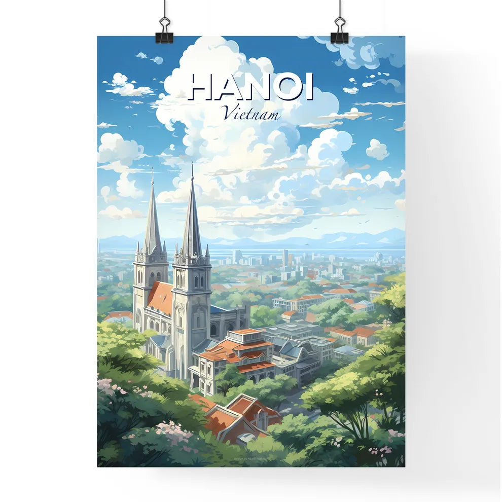 Hanoi Vietnam Skyline - A Large Building With Towers And Trees In The Background - Customizable Travel Gift Default Title