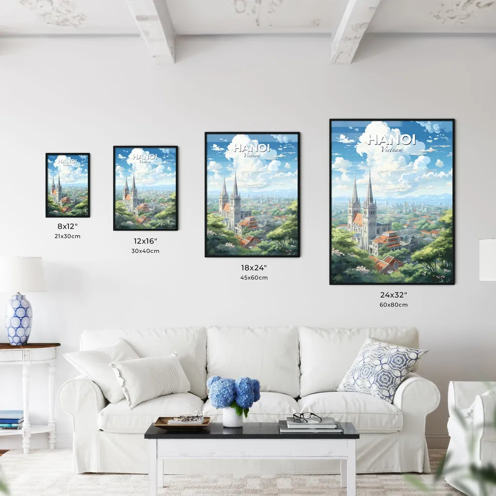 Hanoi Vietnam Skyline - A Large Building With Towers And Trees In The Background - Customizable Travel Gift Default Title