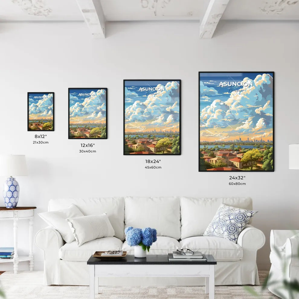 Asuncion Paraguay Skyline - A City Landscape With Clouds And Water - Customizable Travel Gift Default Title