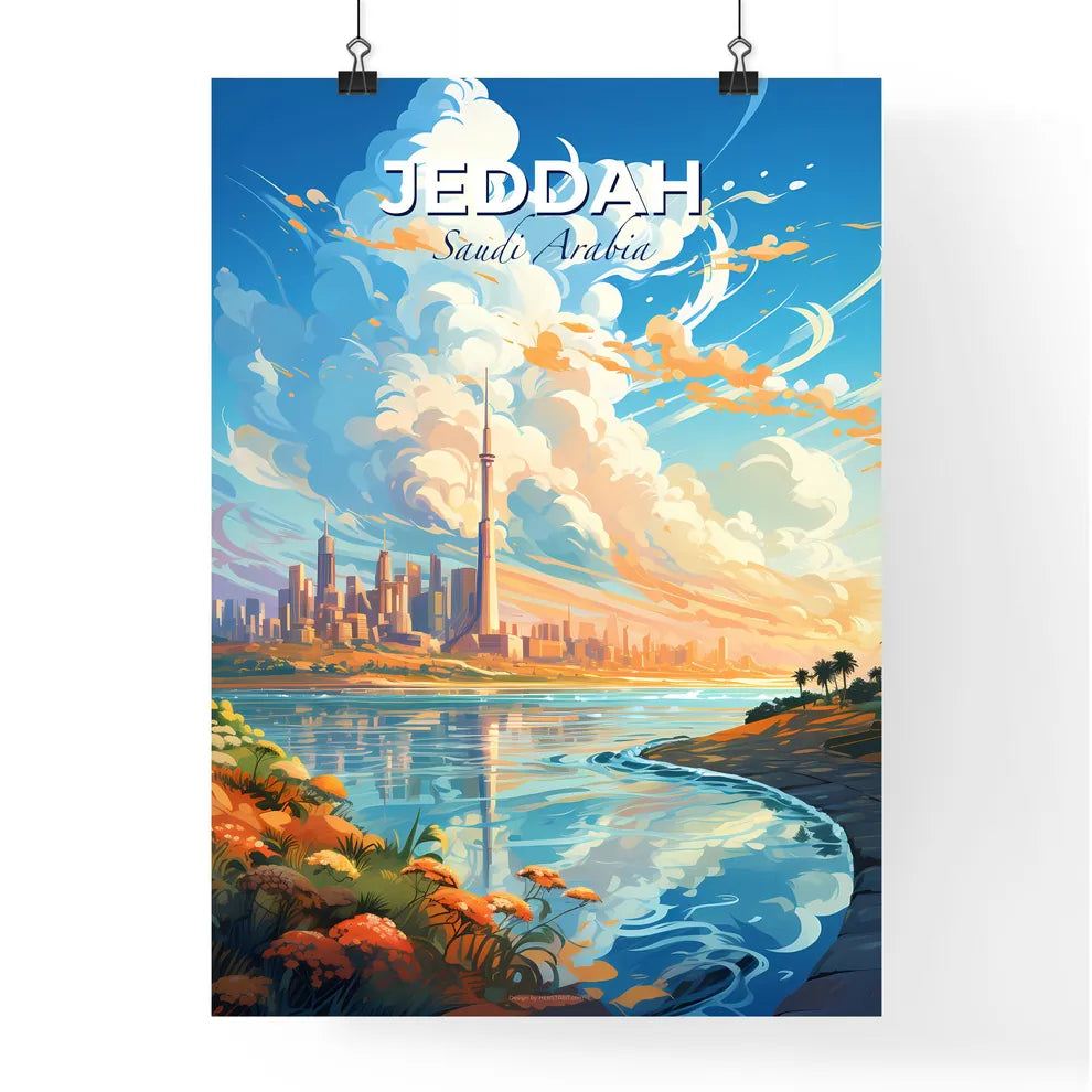 Jeddah Saudi Arabia Skyline - A City By A River - Customizable Travel Gift Default Title