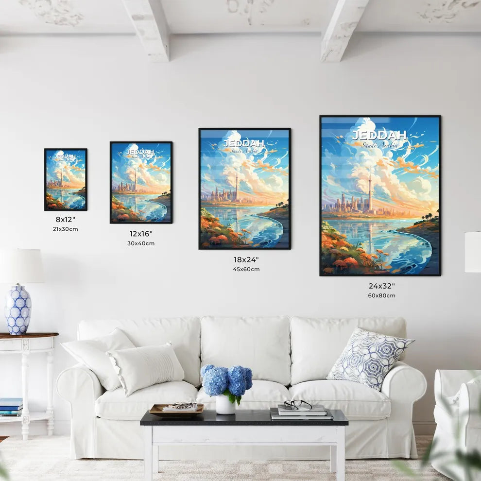Jeddah Saudi Arabia Skyline - A City By A River - Customizable Travel Gift Default Title