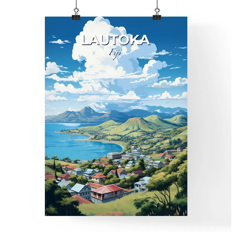 Lautoka Fiji Skyline - A Landscape Of A Town By The Water - Customizable Travel Gift Default Title