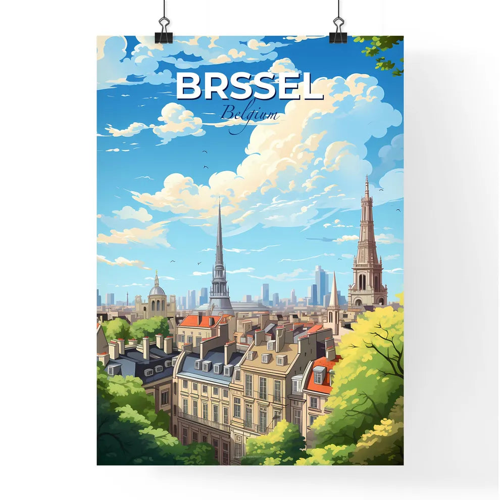 Brssel Belgium Skyline - A City With Many Buildings And Trees - Customizable Travel Gift Default Title