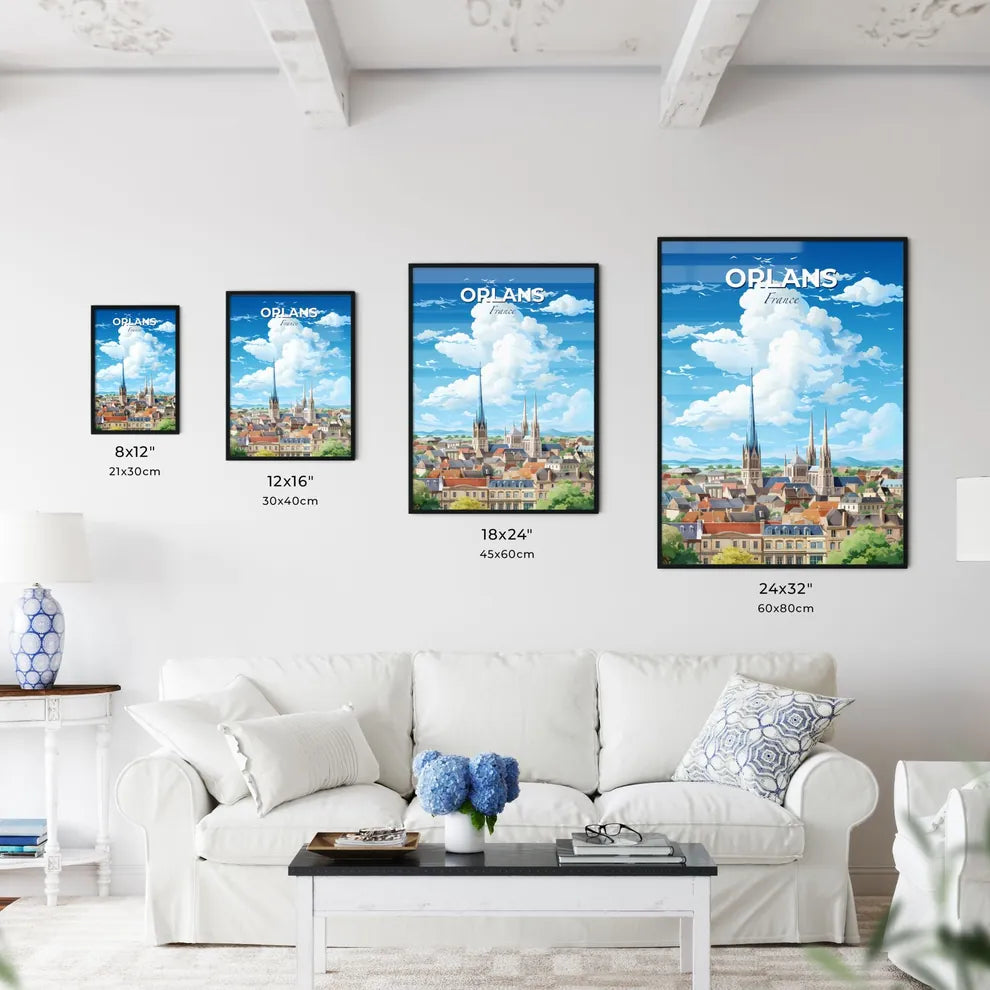 Orlans France Skyline - A City With A Tall Spire And A Tower - Customizable Travel Gift Default Title