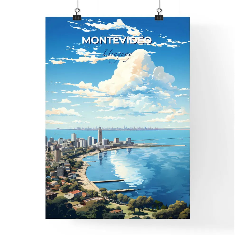 Montevideo Uruguay Skyline - A City Next To A Body Of Water - Customizable Travel Gift Default Title