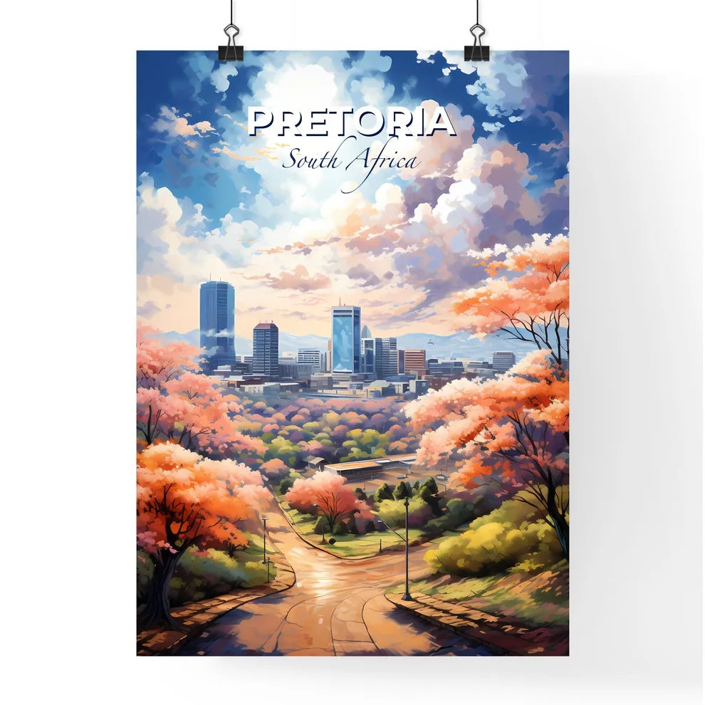 Pretoria South Africa Skyline - A City Landscape With Trees And Buildings - Customizable Travel Gift Default Title