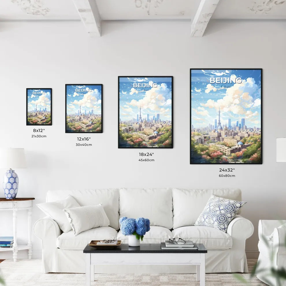 Beijing China Skyline - A City With Trees And A Tower - Customizable Travel Gift Default Title