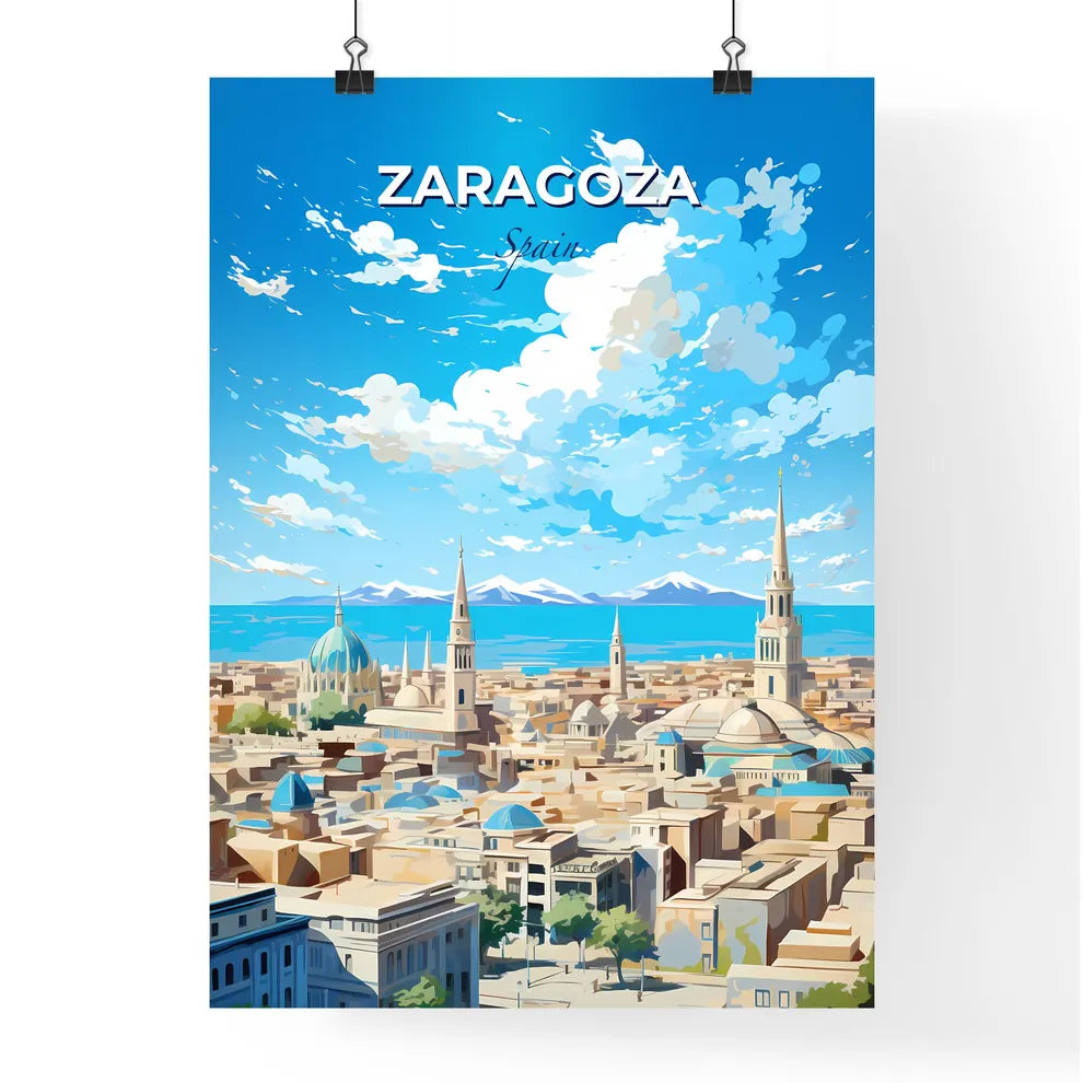 Zaragoza Spain Skyline - A City With Many Towers And A Body Of Water - Customizable Travel Gift Default Title