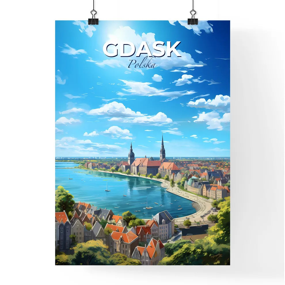 Gdask Polska Skyline - A City Next To A River - Customizable Travel Gift Default Title